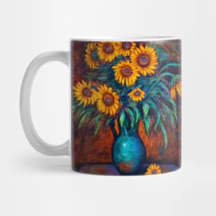 Pastel Painting - Sunflowers still life, impressionism Mug